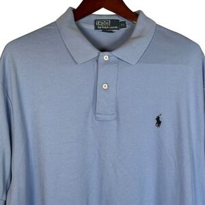 Polo by Ralph Lauren Mens XL Blue Polo Shirt Classic Fit Pony Logo Casual Preppy